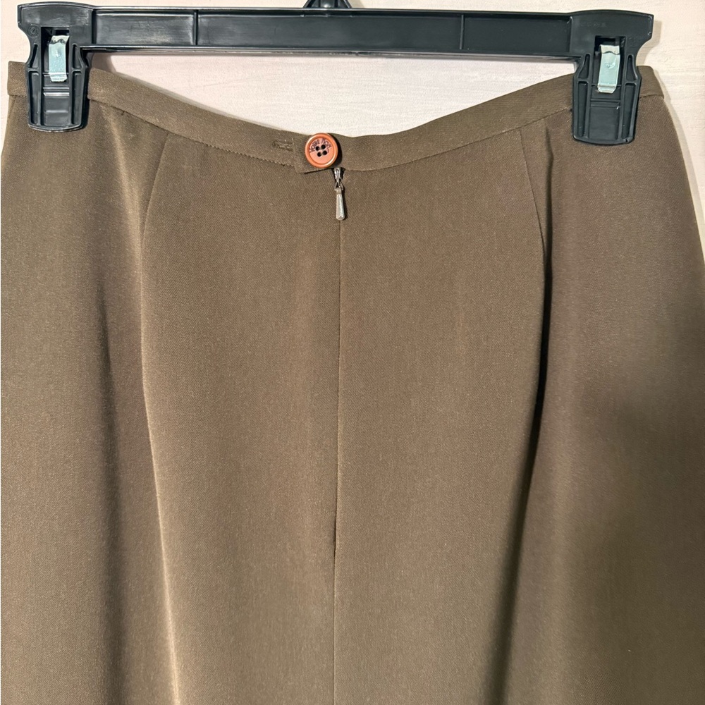 Vintage Women's Brown Pencil Skirt - Picture 4 of 6